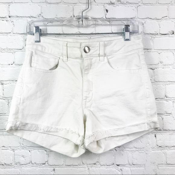 American Eagle Super Stretch Denim White Shorts - Picture 1 of 5